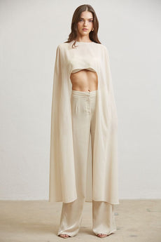 (Pre-Order) Ivory Cape Pants Sets