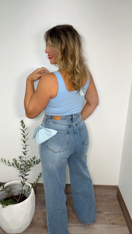 Blue Bow Bliss Denim