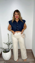 Ivory Bow Statement Denim