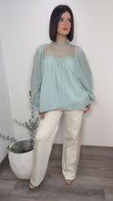 Classy Mock Neck Blouse (Seaform)