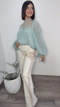 Classy Mock Neck Blouse (Seaform)