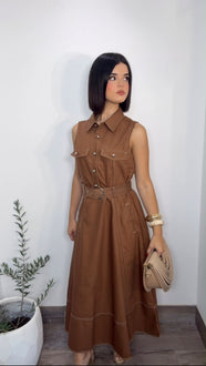 Brown Midi Dress