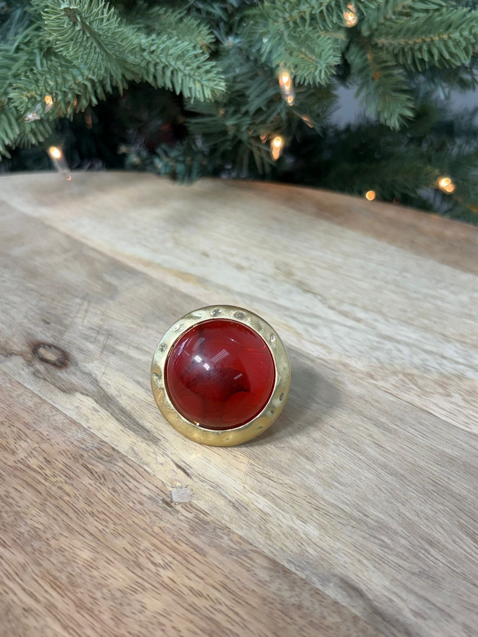Deep Ruby Vintage Gold Ring