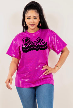 Barbie Hot Pink Glitter Top