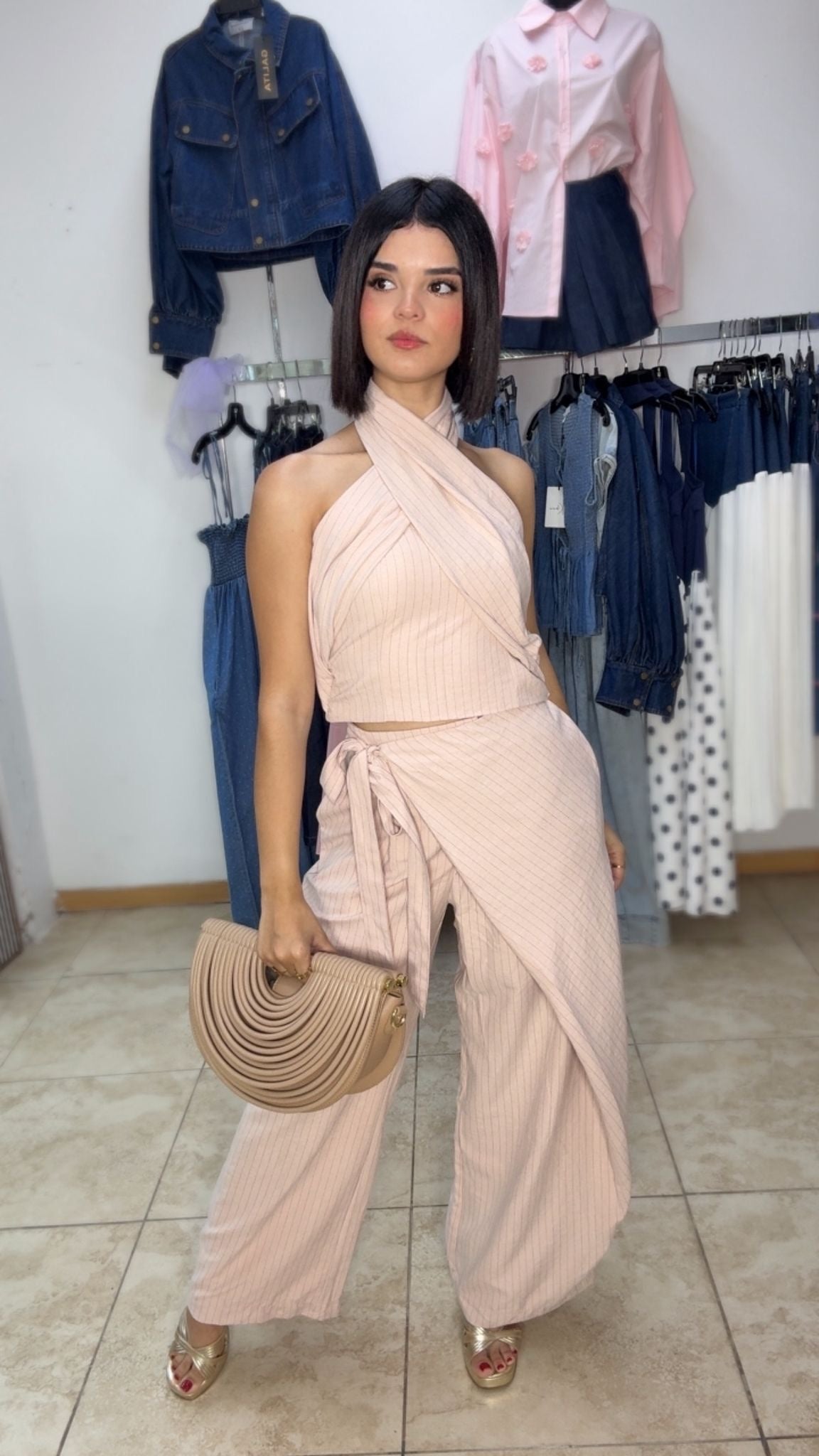 Layer Trousers Dusty Pink