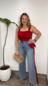 Burgundy Crop Top
