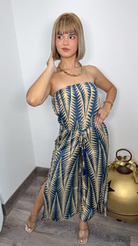 Boho Navy & Gold Jumpsuit
