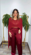 Elegance Burgundy Set Pant